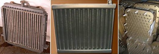 Radiators of oil and water
